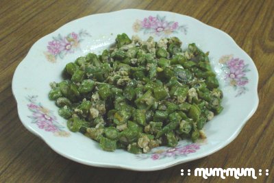 Chopped Long Beans Stir-Fried with Egg