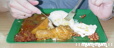 Nasi Lemak with Chicken Curry